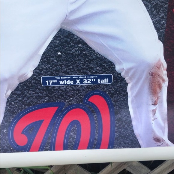 Fathead Wall Cling • Bryce Harper • Washington Nationals• New in Box • Reusable - Picture 7 of 9